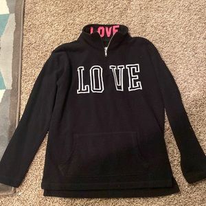 LOVE quarter zip sweatshirt